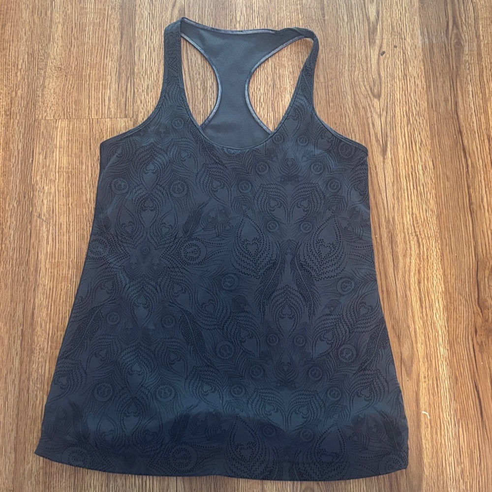lululemon athletica Black Patterned Tank Top